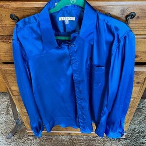 Men's Vibrant Blue Dress Shirt w/ matching tie